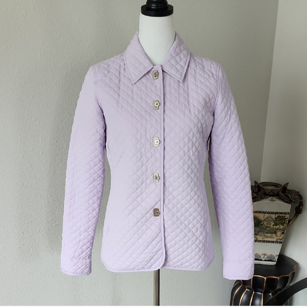 Kate Hill Petite Lavender Quilted Jacket